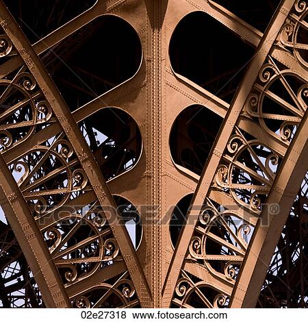 Girders of the Eiffel Tower in Paris France View Large Photo Image Stock Photo - Girders of the Eiffel Tower in Paris France. Fotosearch