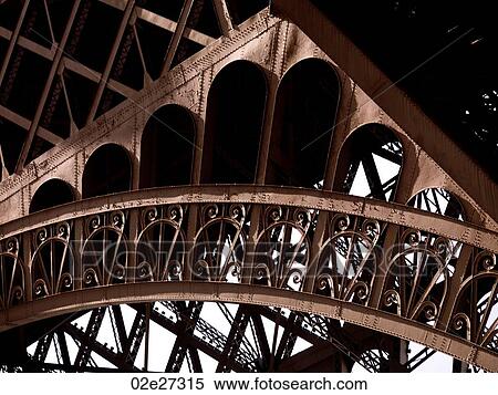 Girders of the Eiffel Tower in Paris France View Large Photo Image Stock Photography - Girders of the Eiffel Tower in Paris France. Fotosearch