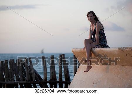 Girl at Manda Bay Resort View Large Photo Image Picture - Girl at Manda Bay Resort. Fotosearch