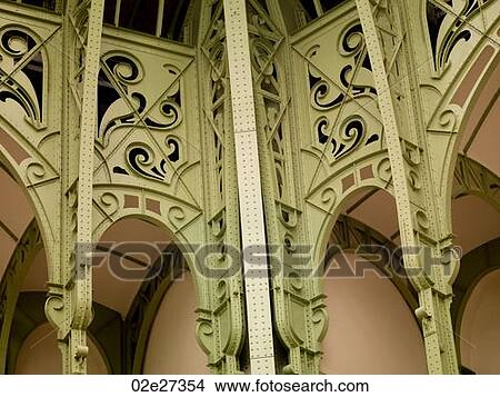 Green pillars and arches in the Grand Palace in Paris France View Large Photo Image Picture - Green pillars and arches in the Grand Palace in Paris France. Fotosearch
