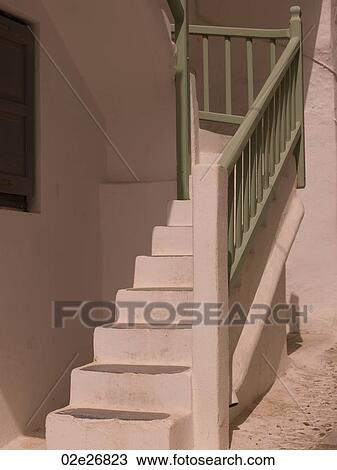 Green railing on staircase in Mydonos Greece View Large Photo Image Stock Image - Green railing on staircase in Mydonos Greece. Fotosearch