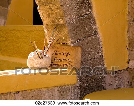 Grouping of paint brushes in Rhodes Greece View Large Photo Image Stock Photo - Grouping of paint brushes in Rhodes Greece. Fotosearch