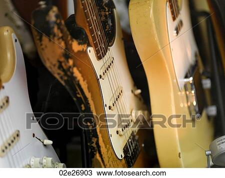 Guitars displayed in Manhattan, New York City, U. S. A. View Large Photo Image Stock Image - Guitars displayed in Manhattan, New York City, U. S. A.. Fotosearch