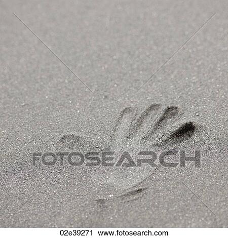 Handprint in sand View Large Photo Image Stock Image - Handprint in sand. Fotosearch