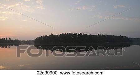 Horizon sky at twilight in Lake of the Woods, Ontario View Large Photo Image Stock Image - Horizon sky at twilight in Lake of the Woods, Ontario. Fotosearch