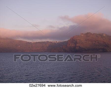 Horizon view of Santorini Greece View Large Photo Image Picture - Horizon view of Santorini Greece. Fotosearch