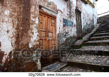 Houses along a stepped walkway, Cuzco, Peru View Large Photo Image Stock Photo - Houses along a stepped walkway, Cuzco, Peru. Fotosearch