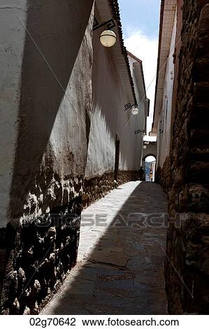 Houses along alley in Barrio De San Blas, Cuzco, Peru View Large Photo Image Stock Image - Houses along alley in Barrio De San Blas, Cuzco, Peru. Fotosearch