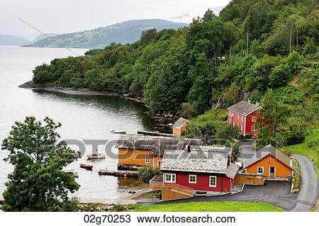 Houses at waterfront, Hardanger, Hardangerfjord, Hardangervidda, Hardanger, Norway View Large Photo Image Stock Image - Houses at waterfront, Hardanger, Hardangerfjord, Hardangervidda, Hardanger, Norway. Fotosearch