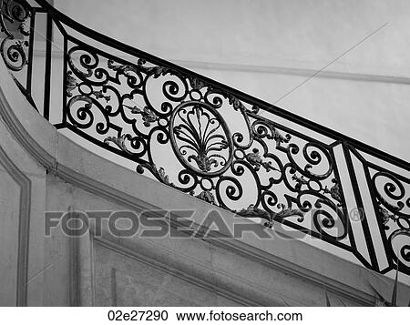 Interior railing in Paris France View Large Photo Image Stock Image - Interior railing in Paris France. Fotosearch