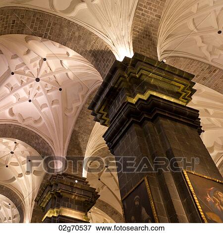 Stock Photo - Interiors of La Catedral, Plaza de Armas, Cuzco, Peru. Fotosearch