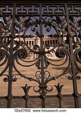 Iron gate at Senate Square in Rome Italy View Large Photo Image Stock Image - Iron gate at Senate Square in Rome Italy. Fotosearch
