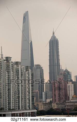 Jin Mao Tower, Lujiazui, Pudong, Shanghai, China View Large Photo Image Stock Image - Jin Mao Tower, Lujiazui, Pudong, Shanghai, China. Fotosearch