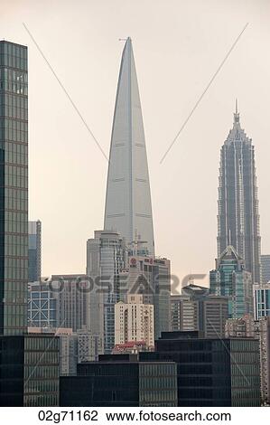 Jin Mao Tower, Lujiazui, Pudong, Shanghai, China View Large Photo Image Stock Image - Jin Mao Tower, Lujiazui, Pudong, Shanghai, China. Fotosearch