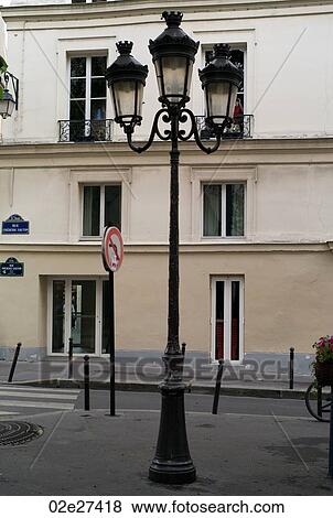 Lamppost in Paris France View Large Photo Image Stock Photo - Lamppost in Paris France. Fotosearch