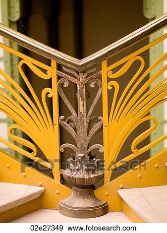 Landing between staircases in the Grand Palace in Paris France View Large Photo Image Stock Photo - Landing between staircases in the Grand Palace in Paris France. Fotosearch