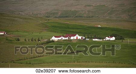 Landscape, verdant farmland with barns View Large Photo Image Stock Photo - Landscape, verdant farmland with barns. Fotosearch