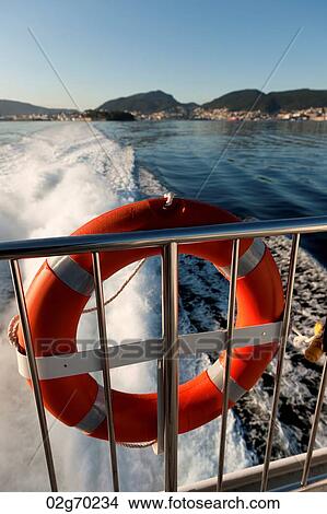 Life preserver on a boat, Hell, Norway View Large Photo Image Picture - Life preserver on a boat, Hell, Norway. Fotosearch