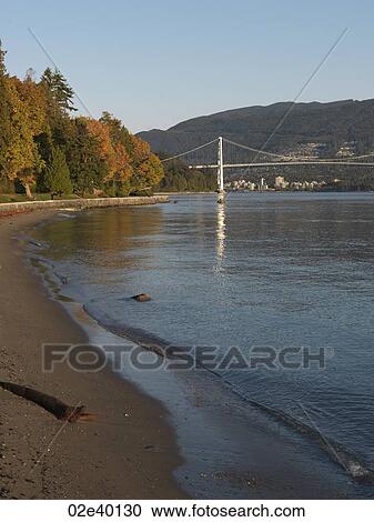 Stock Image - Lions Gate Bridge in Vancouver, British Columbia, Canada. Fotosearch