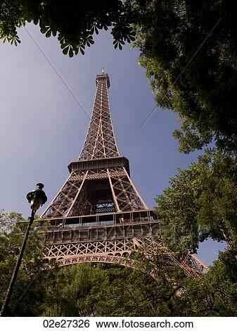 Looking upward at the Eiffel Tower View Large Photo Image Stock Photograph - Looking upward at the Eiffel Tower. Fotosearch