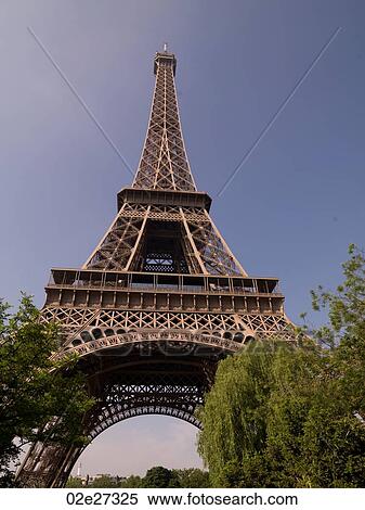 Looking upward at the Eiffel Tower View Large Photo Image Stock Photography - Looking upward at the Eiffel Tower. Fotosearch