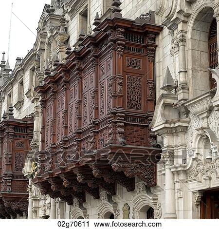 Low angle view of Archbishop's Palace, Cathedral Of Lima, Plaza Mayor, Historic Centre of Lima, Lima, Peru View Large Photo Image Stock Image - Low angle view of Archbishop's Palace, Cathedral Of Lima, Plaza Mayor, Historic Centre of Lima, Lima, Peru. Fotosearch