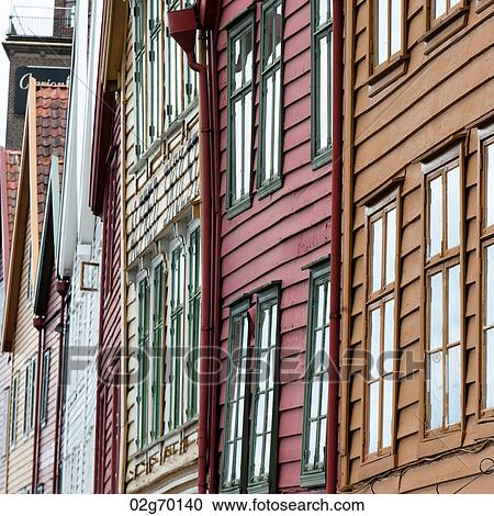 Low angle view of buildings, Bryggen, Bergen, Norway View Large Photo Image Stock Image - Low angle view of buildings, Bryggen, Bergen, Norway. Fotosearch