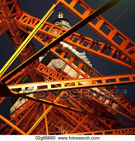 Low angle view of Tokyo tower, Minato Ward, Tokyo, Japan View Large Photo Image Stock Image - Low angle view of Tokyo tower, Minato Ward, Tokyo, Japan. Fotosearch