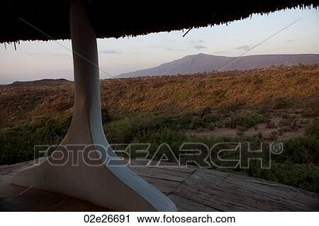 Stock Image - Luxury lodge in Kenya. Fotosearch