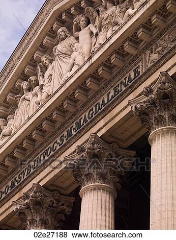Stock Photo - Madeleine Church in Paris France. Fotosearch