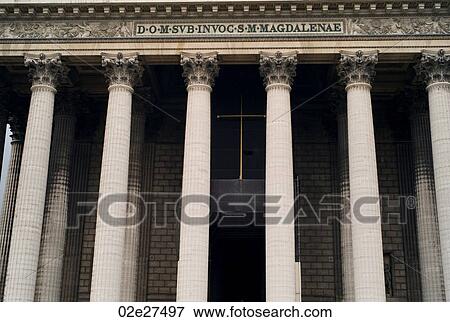 Madeleine Church in Paris France View Large Photo Image Stock Photo - Madeleine Church in Paris France. Fotosearch