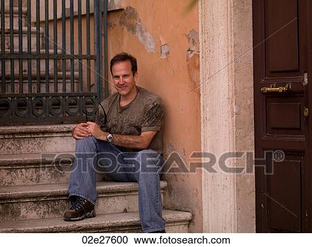 Male posing on steps in Rome Italy View Large Photo Image Stock Image - Male posing on steps in Rome Italy. Fotosearch