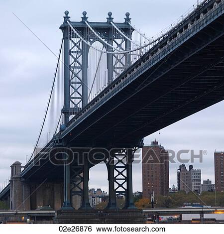 Manhattan Bridge, New York City, U. S. A. View Large Photo Image Stock Photograph - Manhattan Bridge, New York City, U. S. A.. Fotosearch