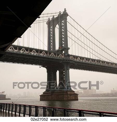 Manhattan Bridge over East River in Manhattan, New York City, U. S. A. View Large Photo Image Stock Image - Manhattan Bridge over East River in Manhattan, New York City, U. S. A.. Fotosearch