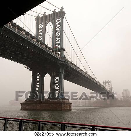 Manhattan Bridge over the East River in Manhattan, New York City, U. S. A. View Large Photo Image Stock Photography - Manhattan Bridge over the East River in Manhattan, New York City, U. S. A.. Fotosearch