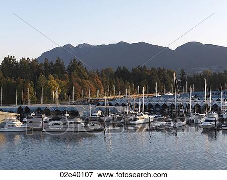 Stock Photo - Marina in Vancouver, British Columbia, Canada. Fotosearch