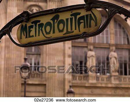 Meropolitain sign at Gare du Nord View Large Photo Image Stock Photograph - Meropolitain sign at Gare du Nord. Fotosearch