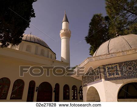 Mosque in Kusadasi Turkey View Large Photo Image Stock Photo - Mosque in Kusadasi Turkey. Fotosearch