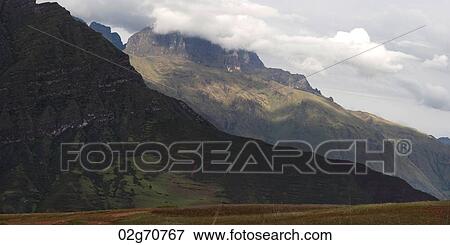 Stock Photo - Mountain range in Sacred Valley, Cusco Region, Peru. Fotosearch
