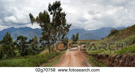 Stock Photo - Mountain view with dirt road. . Fotosearch