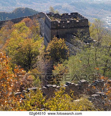Stock Image - Mutianyu section of the Great Wall of China, Beijing, China. Fotosearch