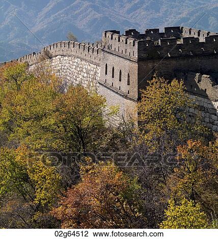 Mutianyu section of the Great Wall of China, Beijing, China View Large Photo Image Stock Image - Mutianyu section of the Great Wall of China, Beijing, China. Fotosearch
