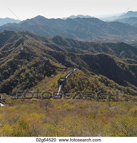 Mutianyu section of the Great Wall of China, Beijing, China View Large Photo Image Stock Image - Mutianyu section of the Great Wall of China, Beijing, China. Fotosearch