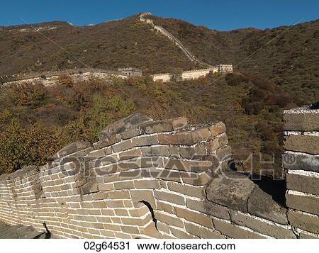 Mutianyu section of the Great Wall of China, Beijing, China View Large Photo Image Stock Image - Mutianyu section of the Great Wall of China, Beijing, China. Fotosearch