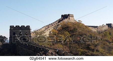 Mutianyu section of the Great Wall of China, Beijing, China View Large Photo Image Stock Image - Mutianyu section of the Great Wall of China, Beijing, China. Fotosearch