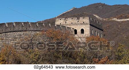 Mutianyu section of the Great Wall of China, Beijing, China View Large Photo Image Stock Image - Mutianyu section of the Great Wall of China, Beijing, China. Fotosearch