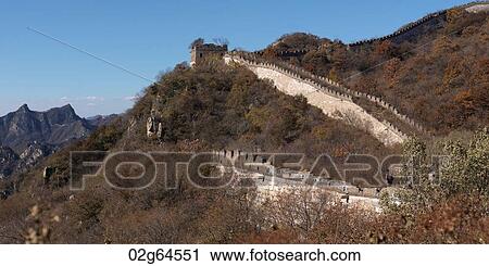 Mutianyu section of the Great Wall of China, Beijing, China View Large Photo Image Stock Image - Mutianyu section of the Great Wall of China, Beijing, China. Fotosearch