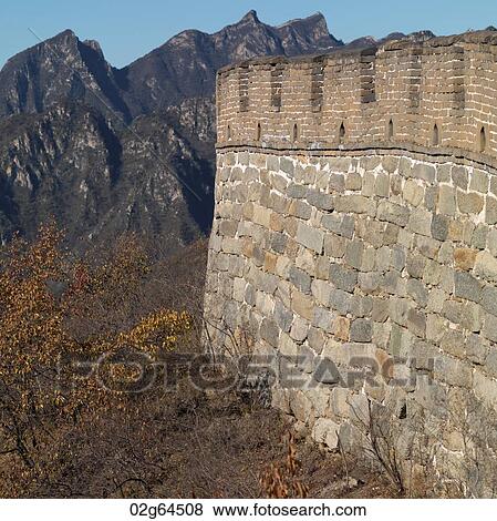 Mutianyu section of the Great Wall of China, Beijing, China View Large Photo Image Stock Photo - Mutianyu section of the Great Wall of China, Beijing, China. Fotosearch