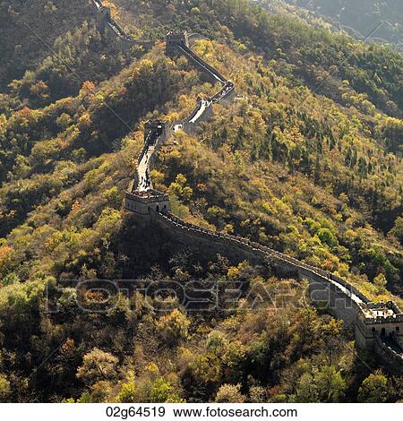 Mutianyu section of the Great Wall of China, Beijing, China View Large Photo Image Stock Photo - Mutianyu section of the Great Wall of China, Beijing, China. Fotosearch