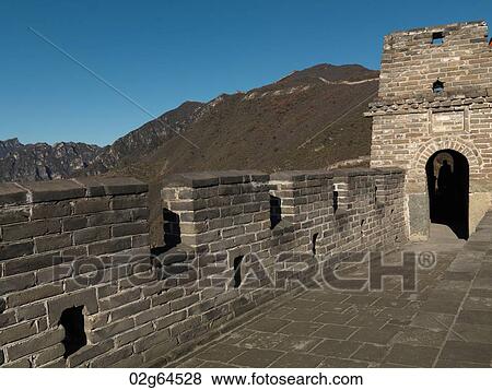 Mutianyu section of the Great Wall of China, Beijing, China View Large Photo Image Stock Photo - Mutianyu section of the Great Wall of China, Beijing, China. Fotosearch
